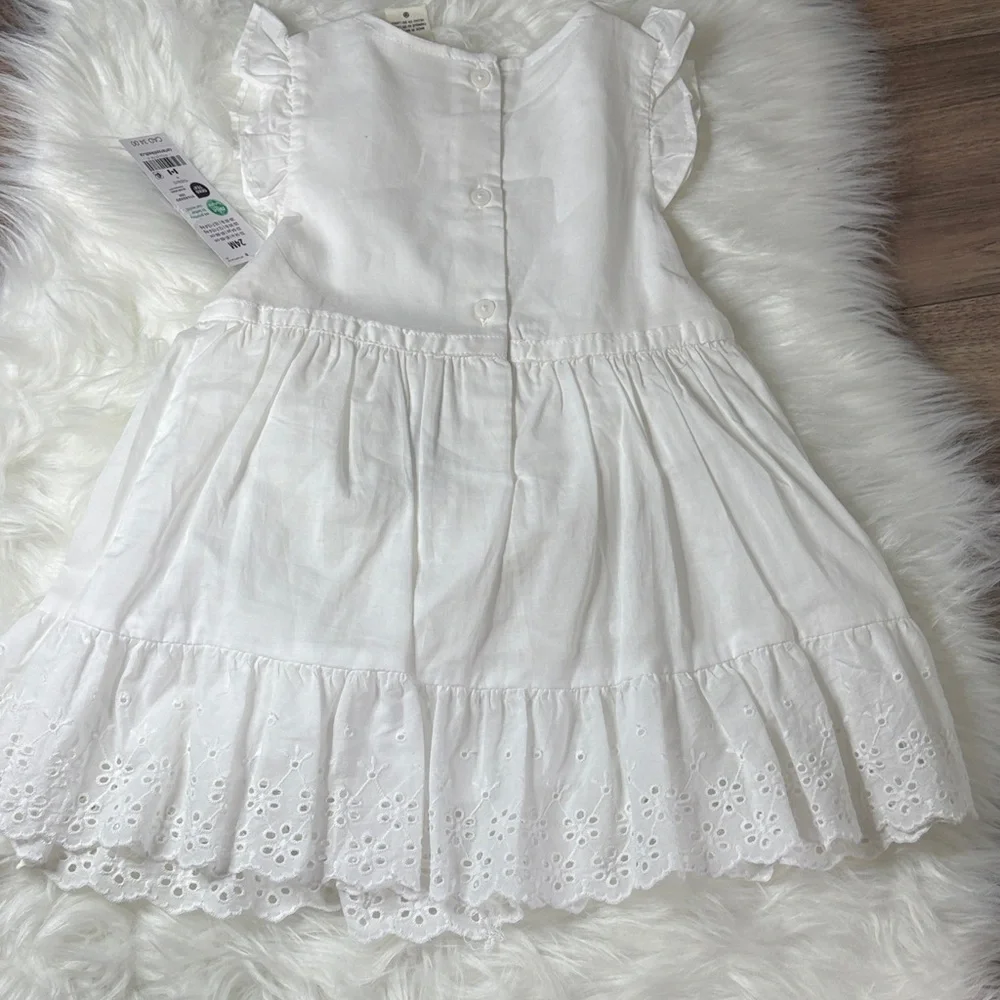 OshKosh B'gosh White Eyelet Casual Dress - Picture 7 of 10